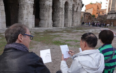 Trois heures de croquis urbain à Rome